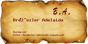 Brüszler Adelaida névjegykártya